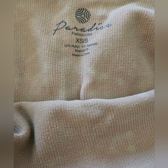 Paradise Fashion Ribbed Square Neck Tank/Bralette - Picture 3 of 3